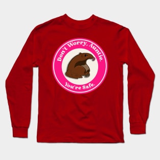 “Don’t Worry, Auntie.” Chibi Arlie the Anti-Abuse Anteater in Pink Long Sleeve T-Shirt